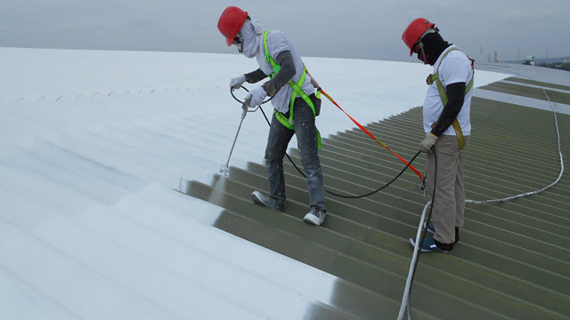 waterproofing and coolroofing of existing buildings.